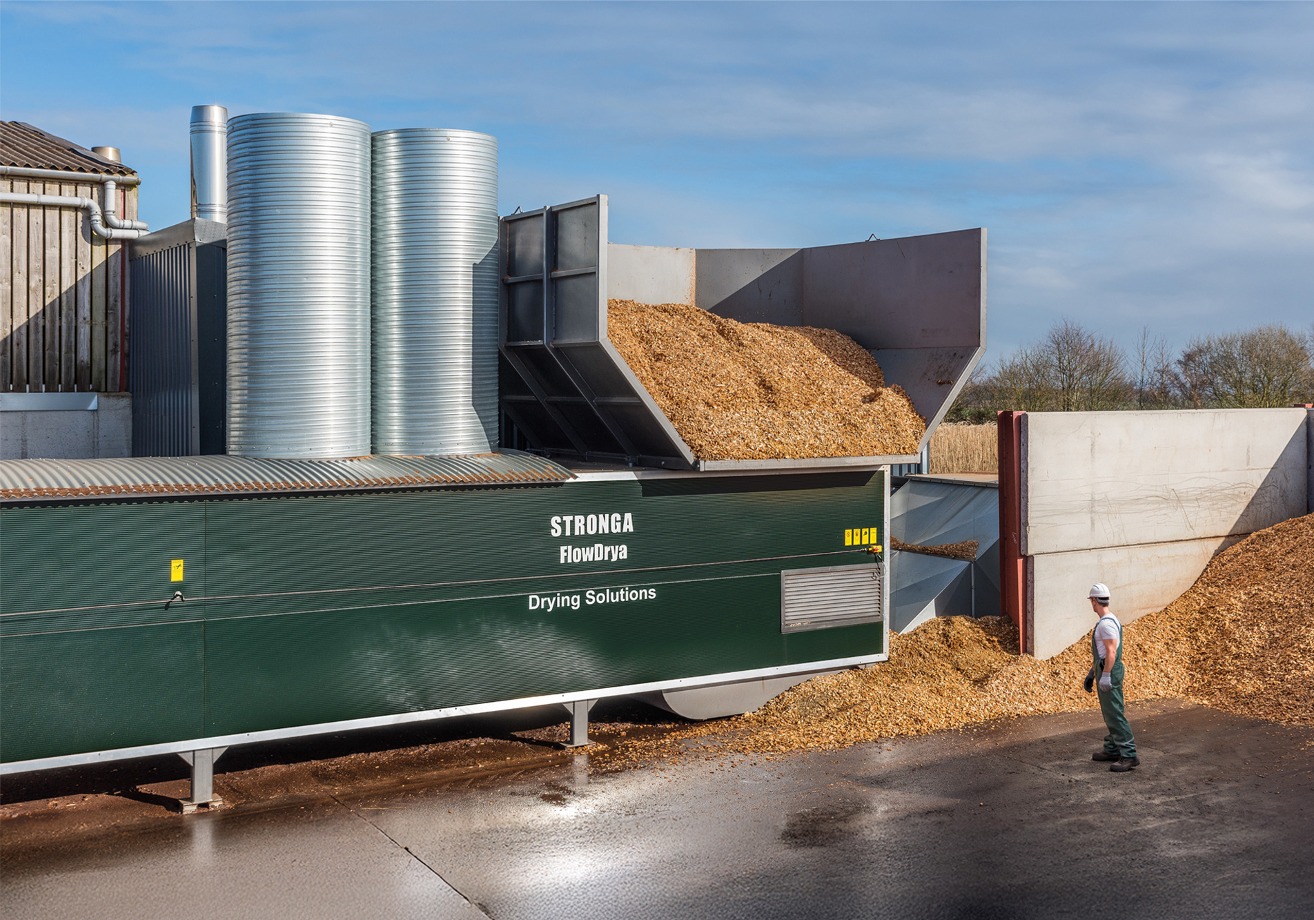 Équipement de pré-séchage FlowDrya conditionnant les fibres de granulés de bois
