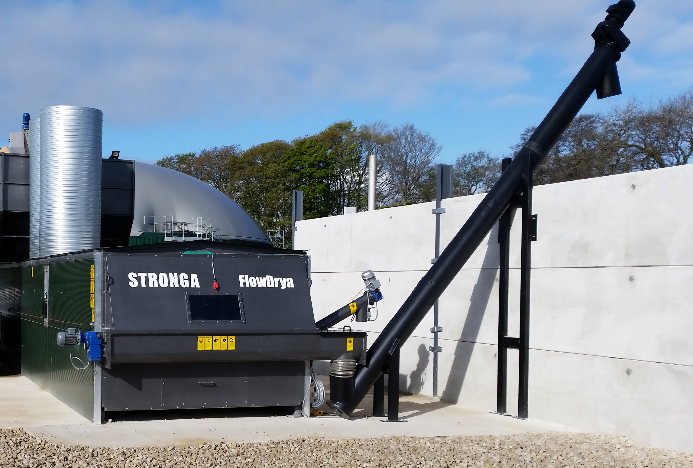 Inclined rising augers FlowDrya